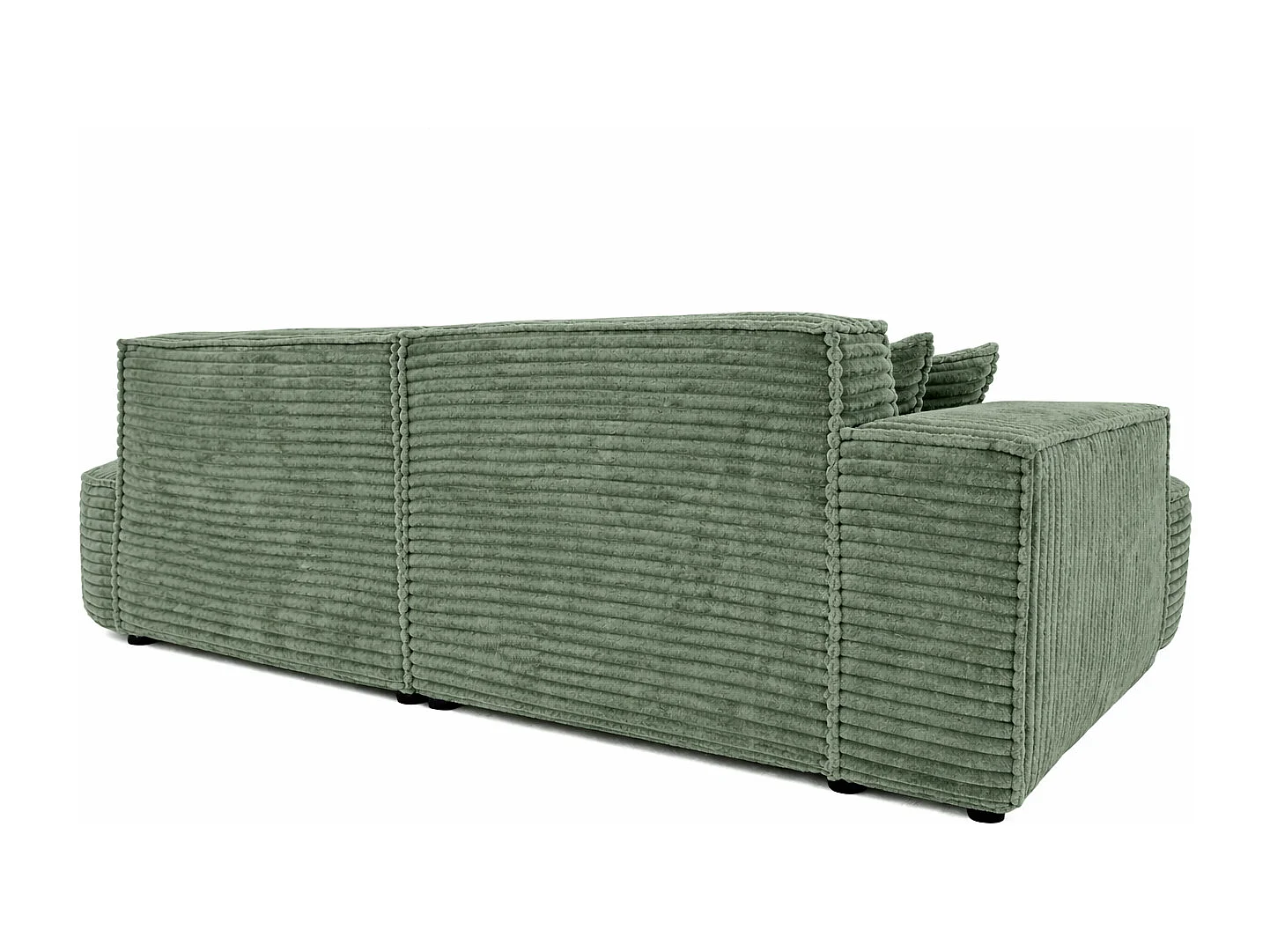Ecksofa L-Form, Cordstoff Velo, Olive, Links, Modena Studio