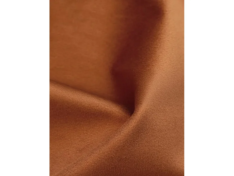 Divano angolare modulare a U, tessuto velluto Bluvel, color cannella, CROISSANT U XL