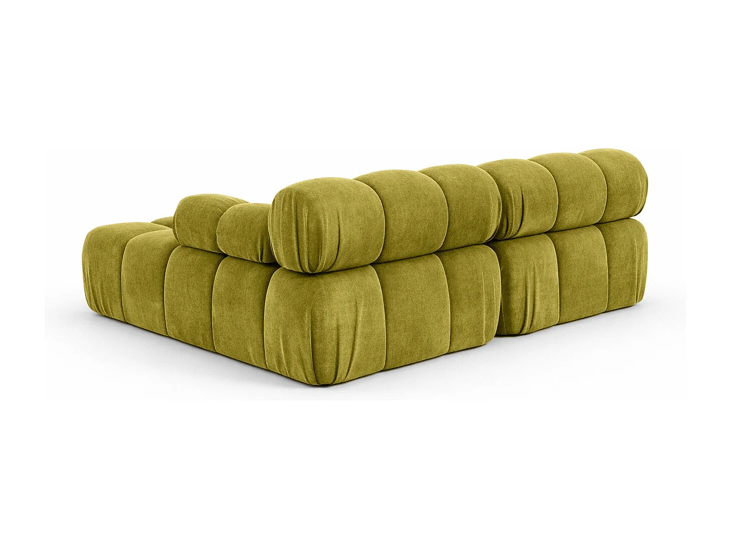 Canapé d’angle en L Mini II modulaire, velours Salvador, Olive, Droite, Selia