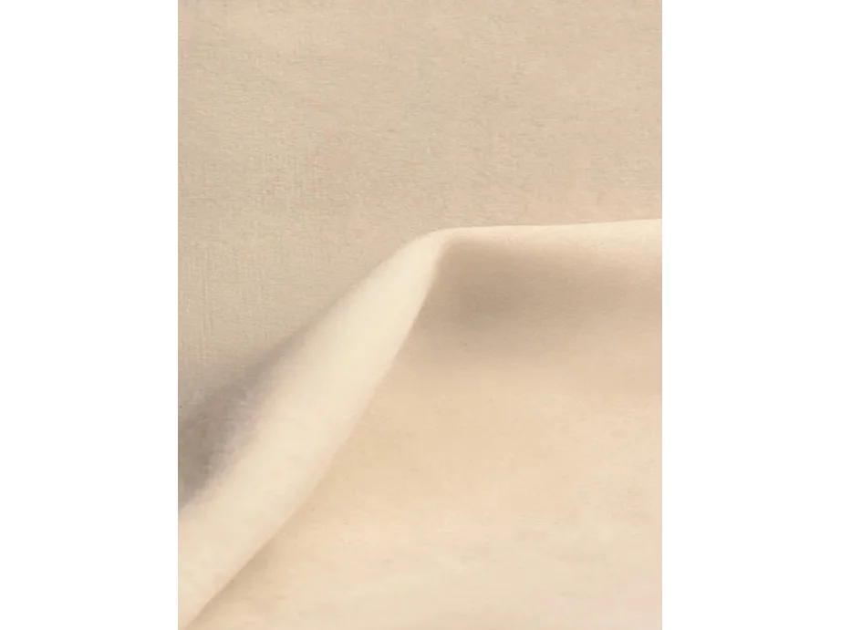 Divano angolare modulare a L, tessuto velluto Bluvel, crema, destra, CROISSANT L