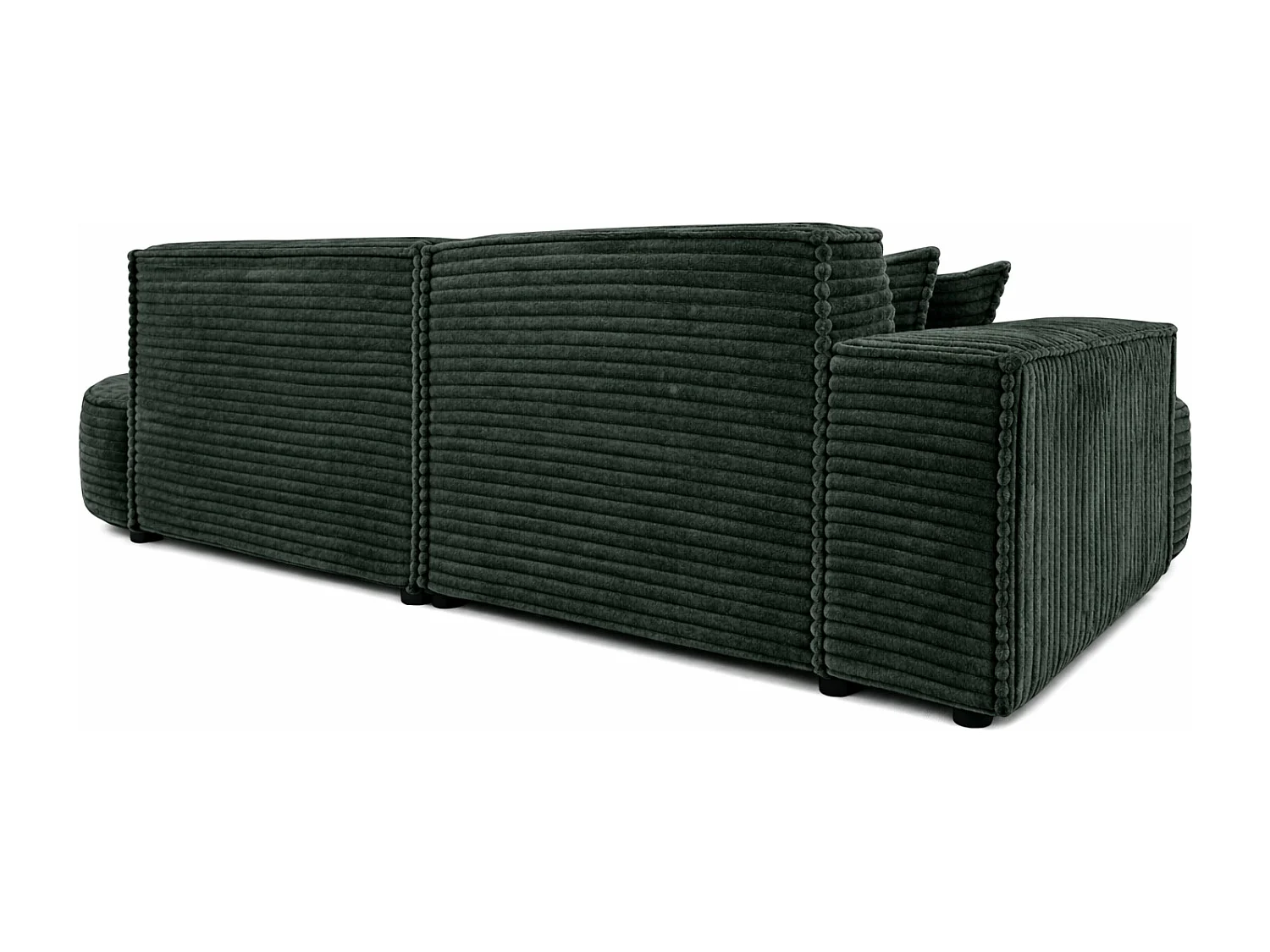 Ecksofa L-Form, Cordstoff Velo, Grün, Links, Modena Studio