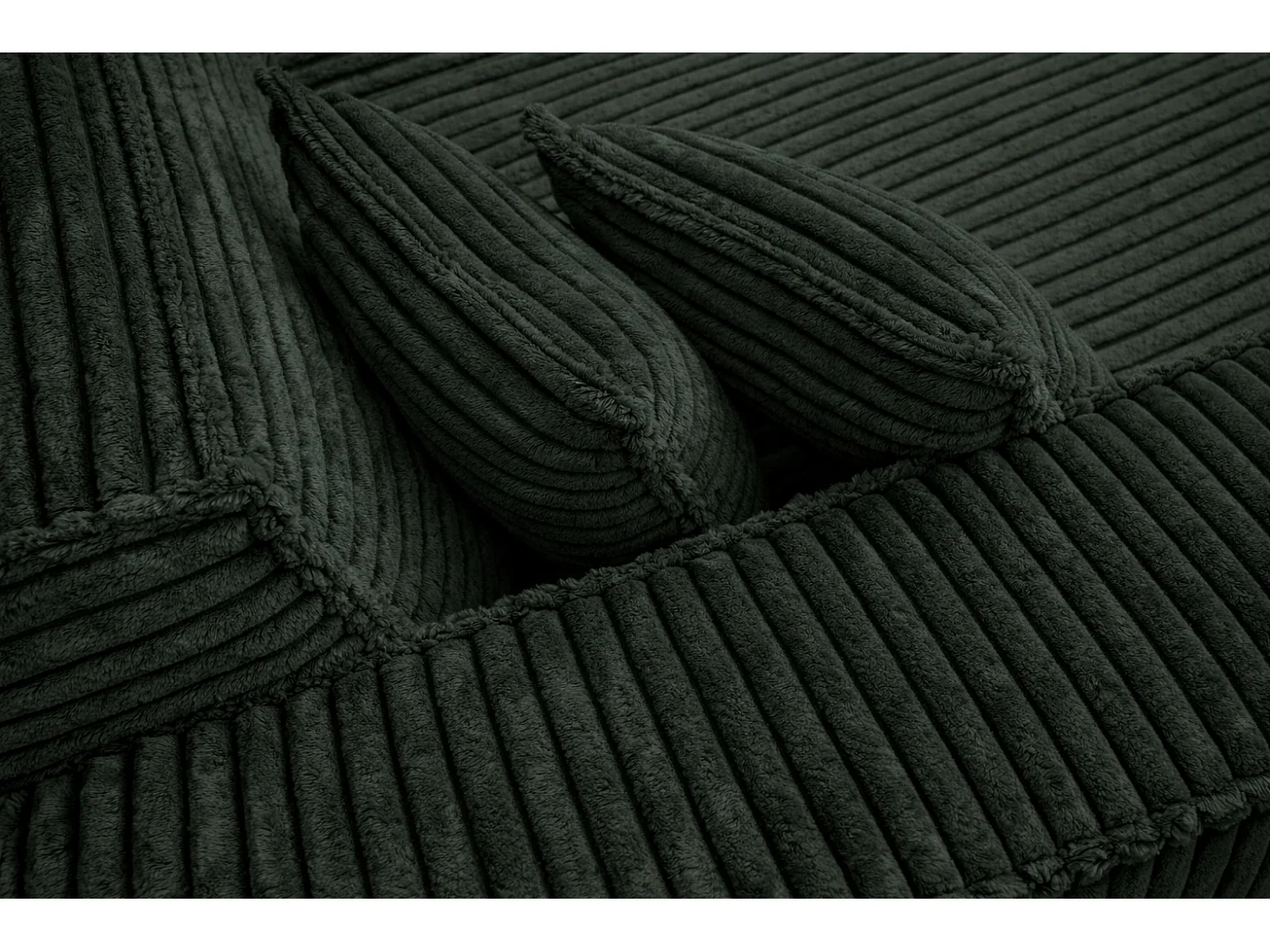 Ecksofa L-Form, Cordstoff Velo, Grün, Links, Modena Studio