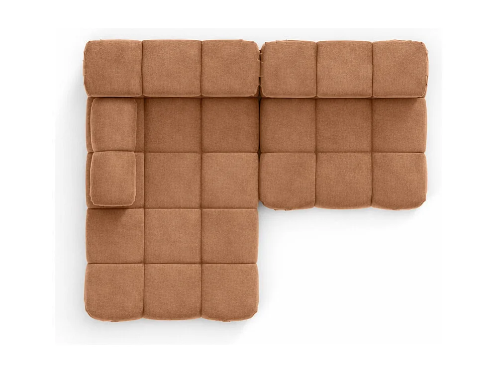 Canapé d’angle en L Mini II modulaire, velours Salvador, Beige foncé, Gauche, Selia