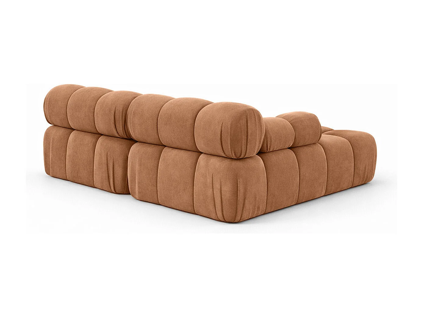 Canapé d’angle en L Mini II modulaire, velours Salvador, Beige foncé, Gauche, Selia