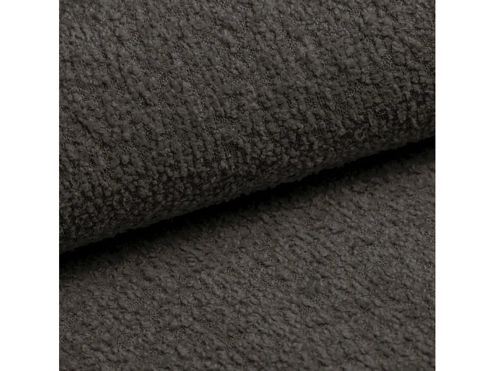 Canapé d’angle L mini modulaire, tissu bouclé Abriamo, Marron, Gauche, Selia