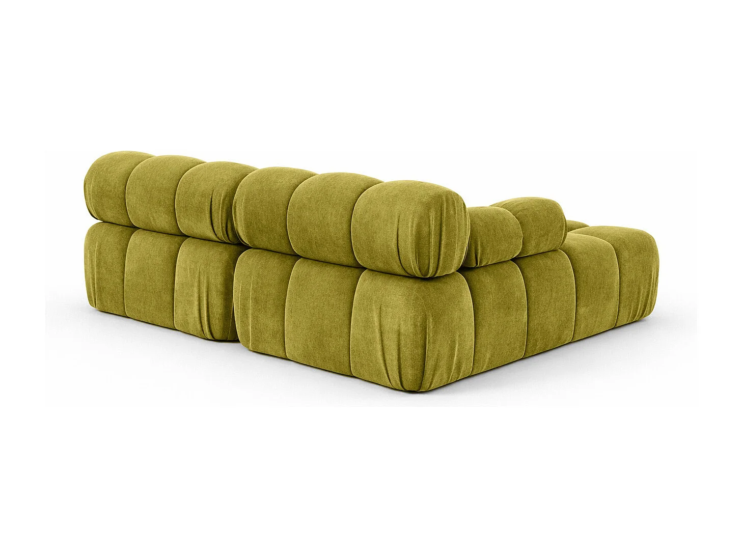 Canapé d’angle en L Mini II modulaire, velours Salvador, Olive, Gauche, Selia