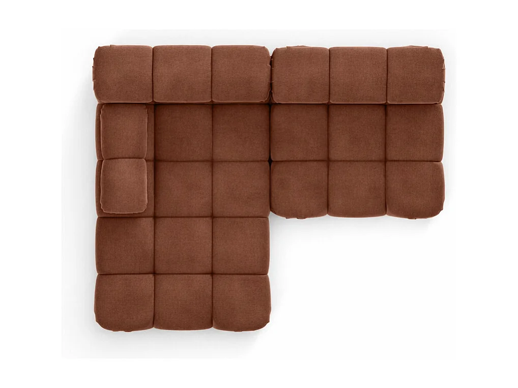 Canapé d’angle en L Mini II modulaire, velours Salvador, Marron foncé, Gauche, Selia