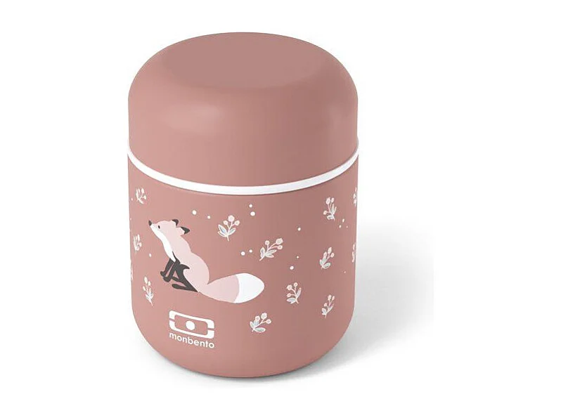 Petite Lunch Box Isotherme - MONBENTO - Boîte repas hermétique - Garde le repas chaud/frais jusqu'a 5h - MB Capsule Fox