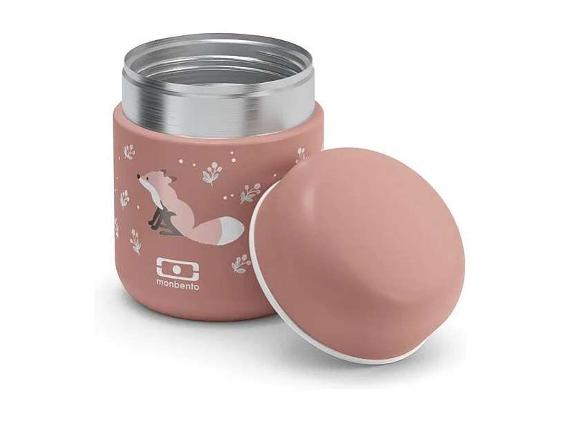 Petite Lunch Box Isotherme - MONBENTO - Boîte repas hermétique - Garde le repas chaud/frais jusqu'a 5h - MB Capsule Fox