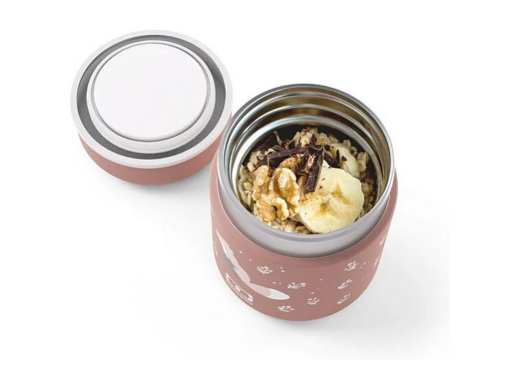 Petite Lunch Box Isotherme - MONBENTO - Boîte repas hermétique - Garde le repas chaud/frais jusqu'a 5h - MB Capsule Fox