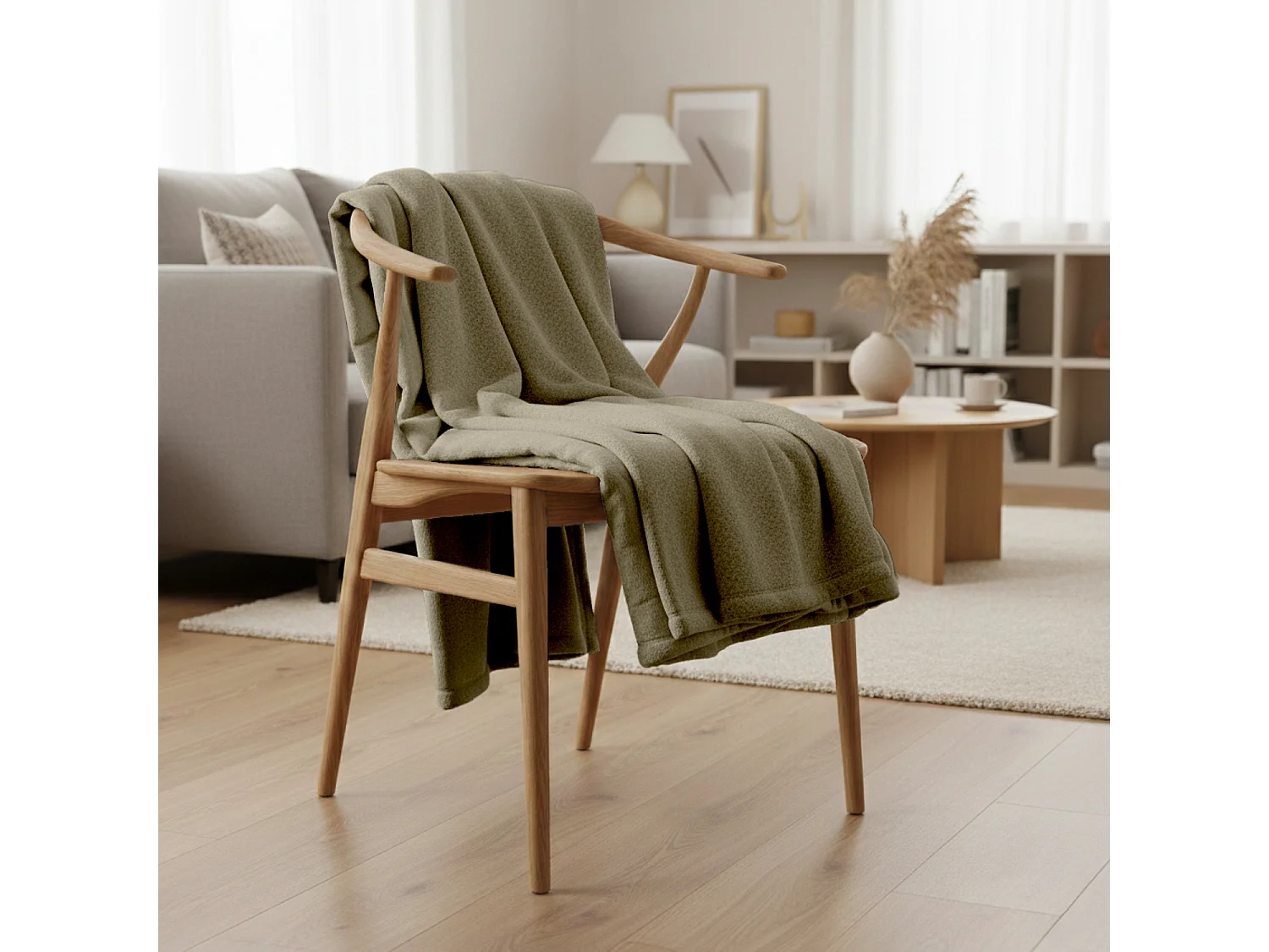 Couverture plaid marron 130x170cm PANORA - SACASA