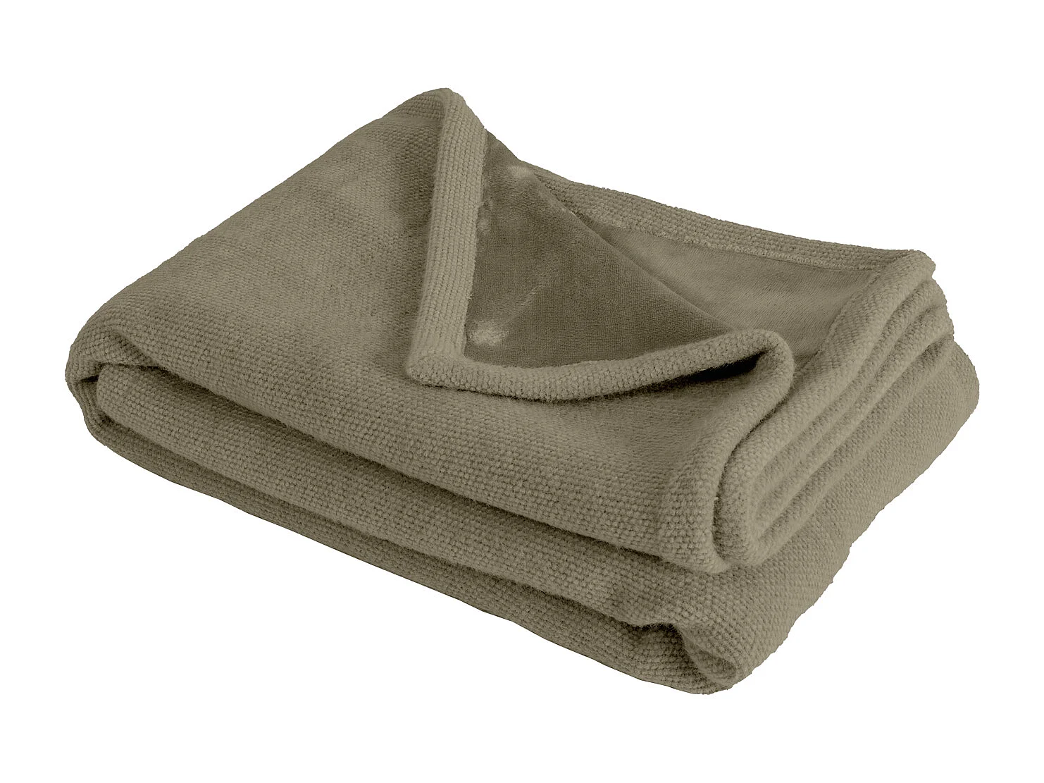 Couverture plaid marron 130x170cm PANORA - SACASA