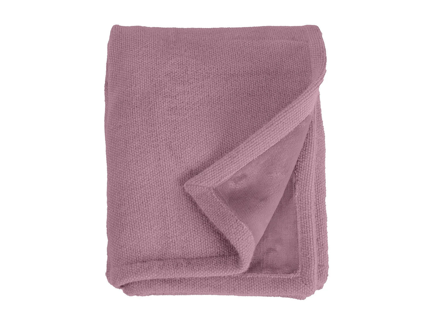 Couverture plaid rose 130x170cm PANORA - SACASA