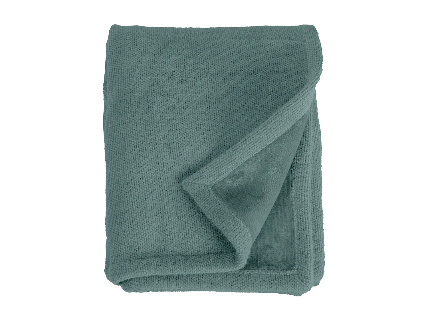 Couverture plaid verte 130x170cm PANORA - SACASA