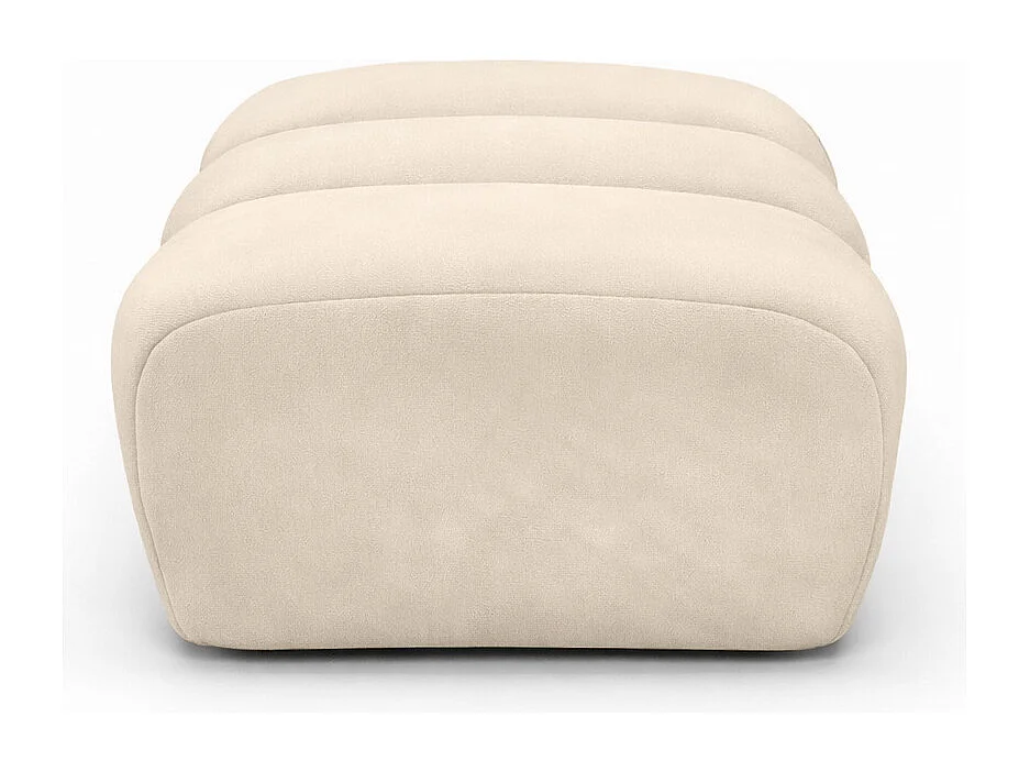 Pouf modular, Veloursstoff Bluvel, Creme, CROISSANT