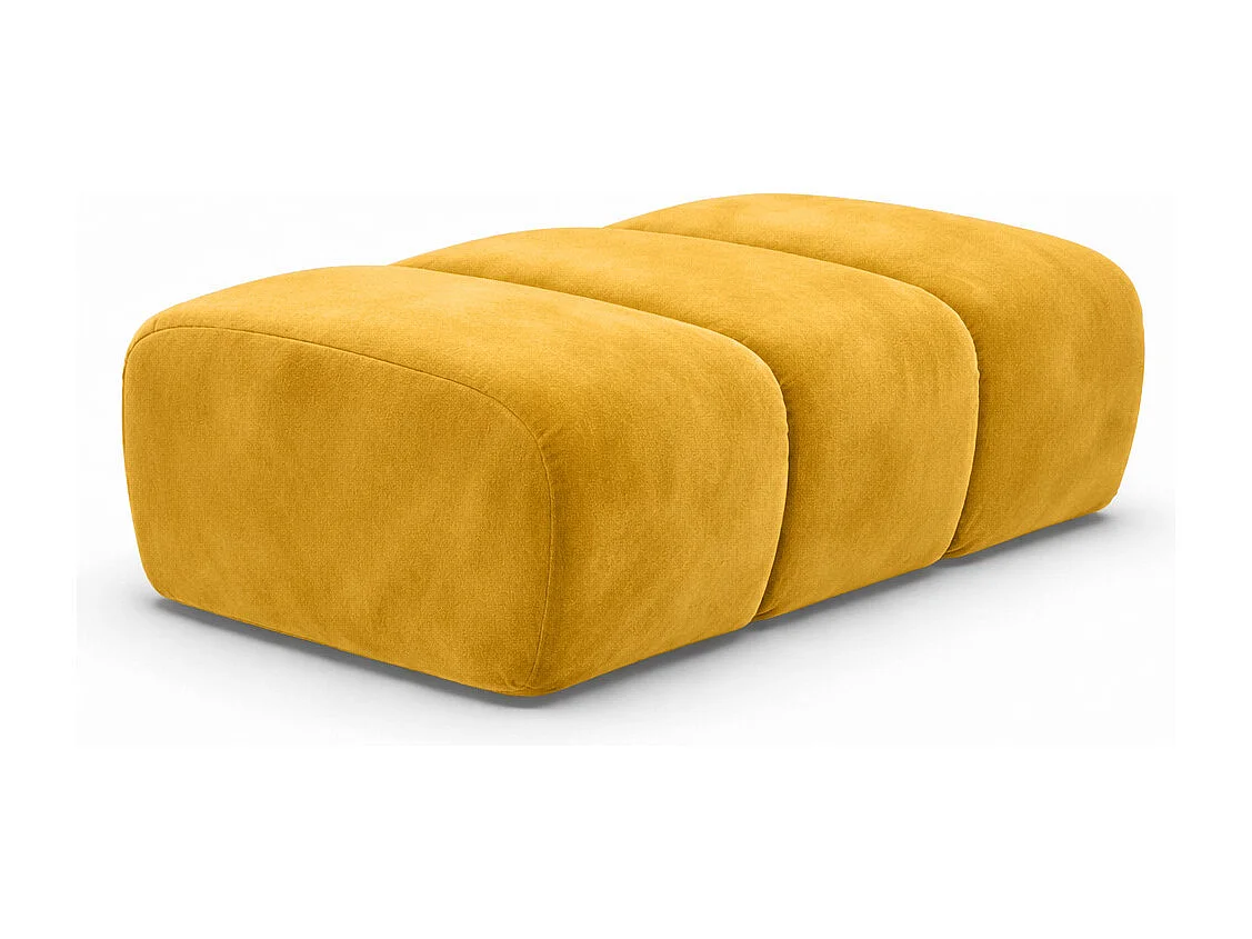 Pouf modular, Veloursstoff Bluvel, Golden, CROISSANT
