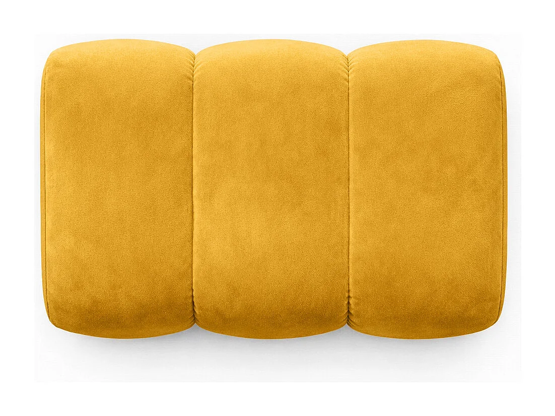 Pouf modular, Veloursstoff Bluvel, Golden, CROISSANT