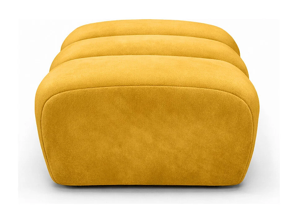 Pouf modular, Veloursstoff Bluvel, Golden, CROISSANT