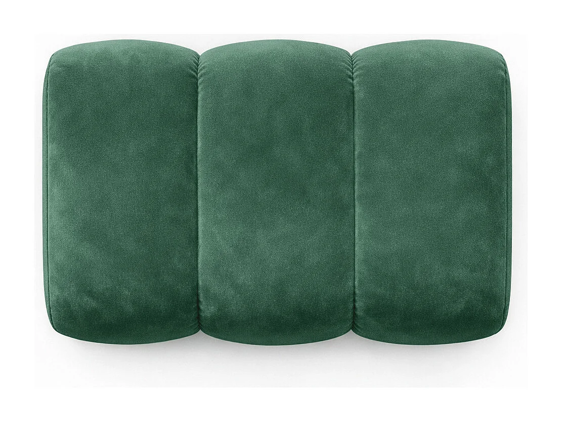 Pouf modular, Veloursstoff Bluvel, Grün, CROISSANT