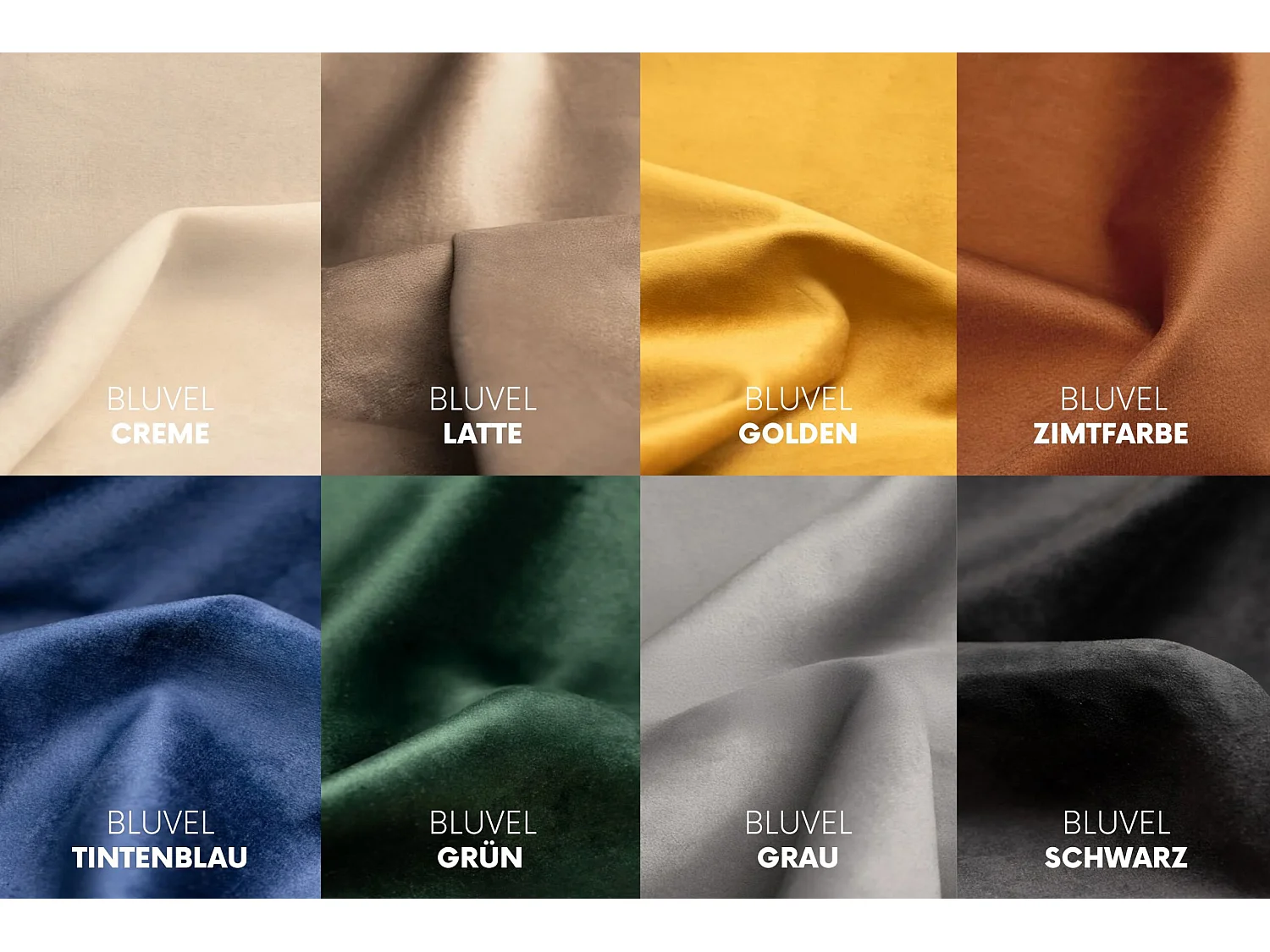 Pouf modular, Veloursstoff Bluvel, Grün, CROISSANT