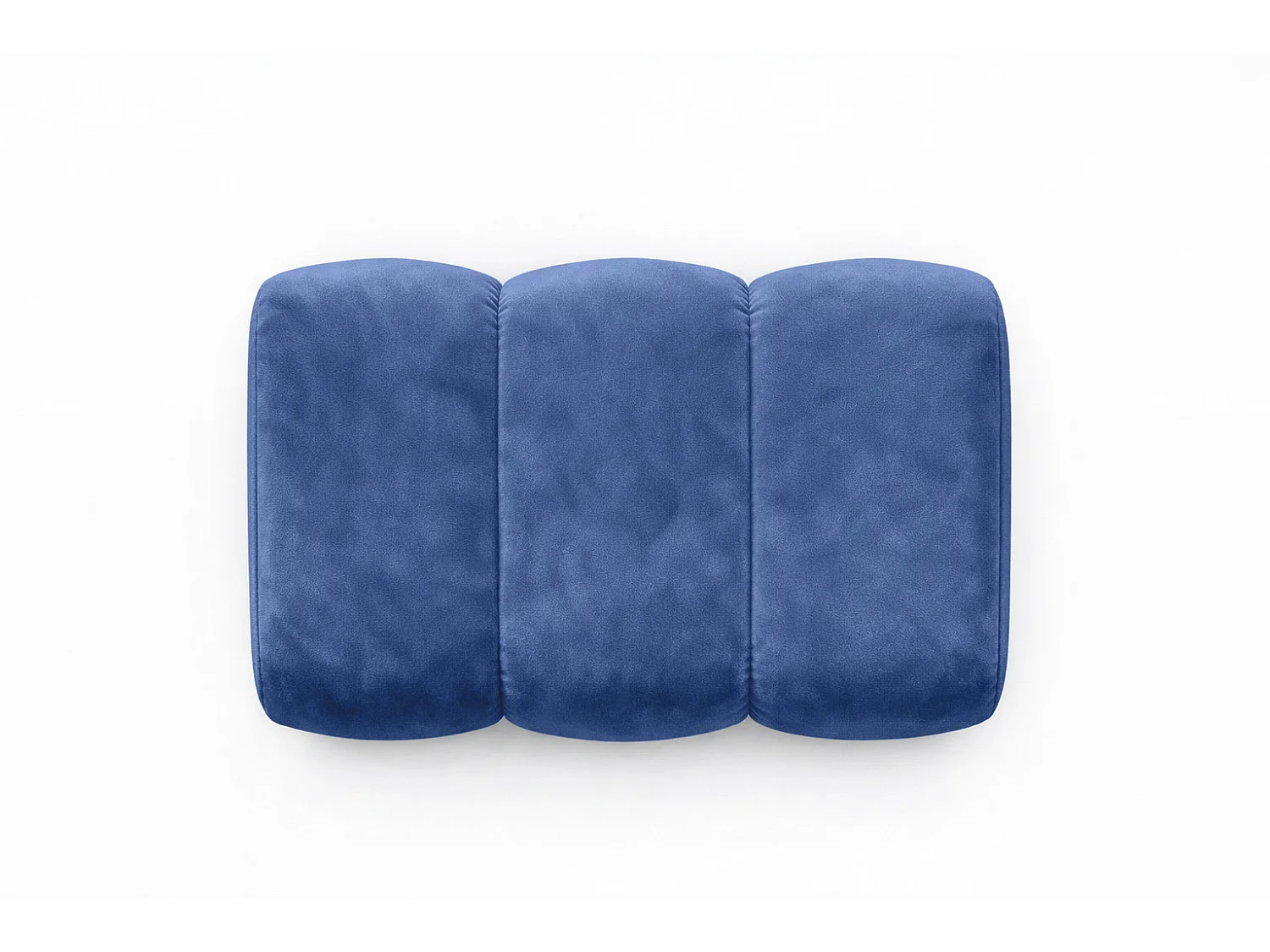 Pouf modular, Veloursstoff Bluvel, Tintenblau, CROISSANT
