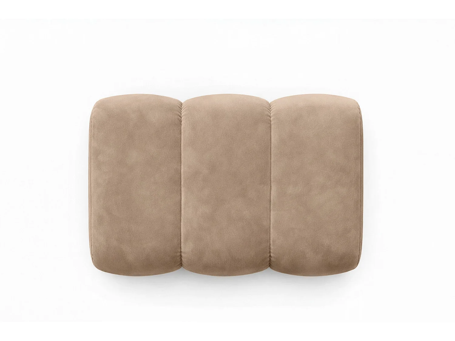 Pouf modular, Veloursstoff Bluvel, Latte, CROISSANT