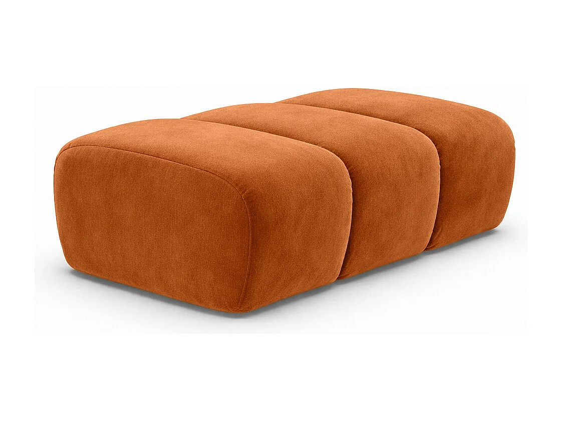 Pouf modular, Veloursstoff Bluvel, Zimtfarbe, CROISSANT