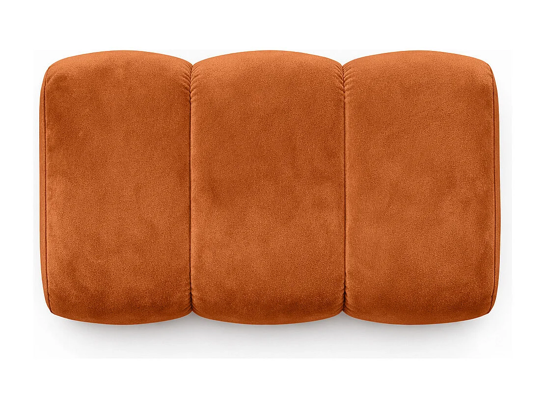 Pouf modular, Veloursstoff Bluvel, Zimtfarbe, CROISSANT