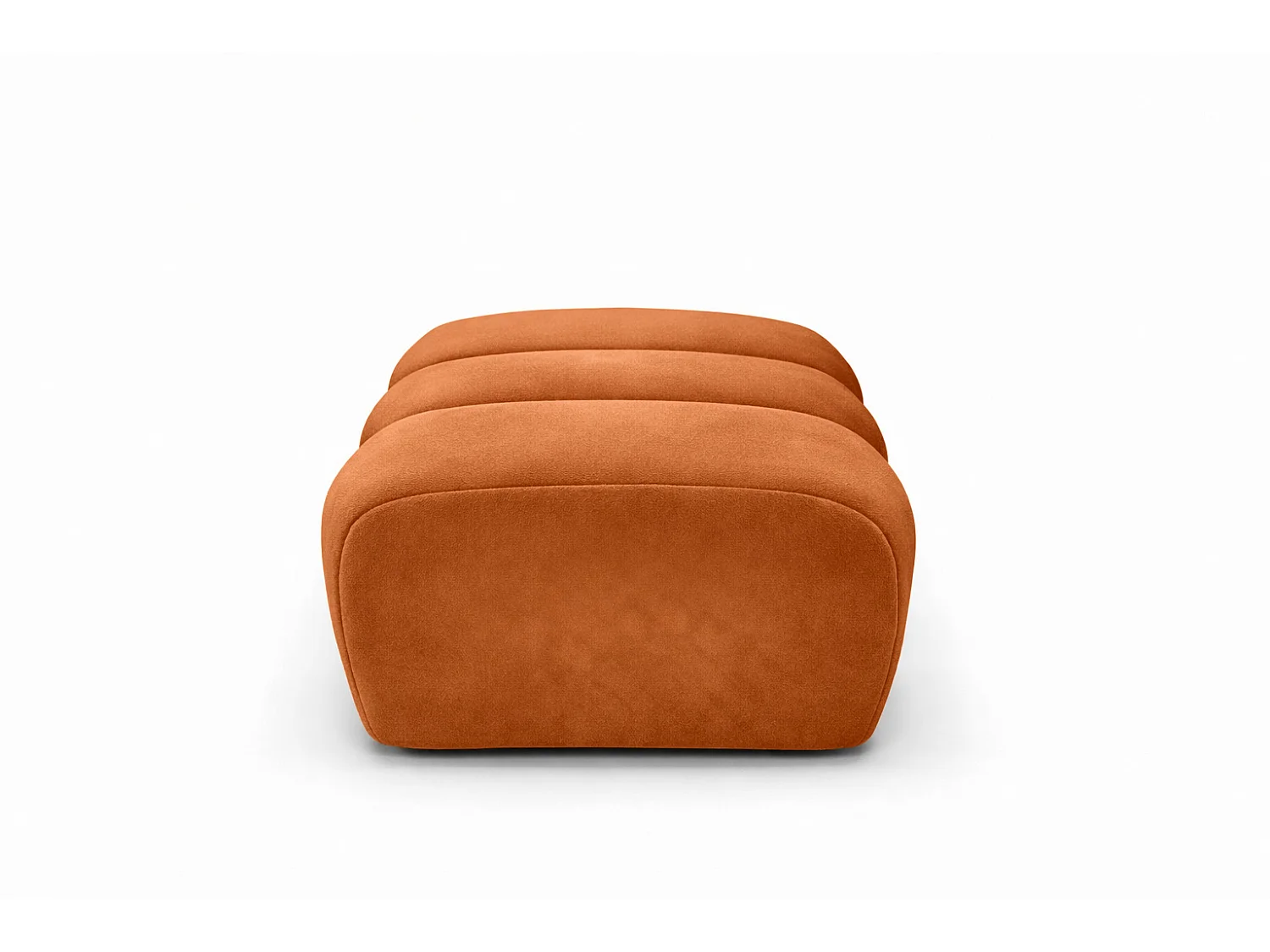 Pouf modular, Veloursstoff Bluvel, Zimtfarbe, CROISSANT