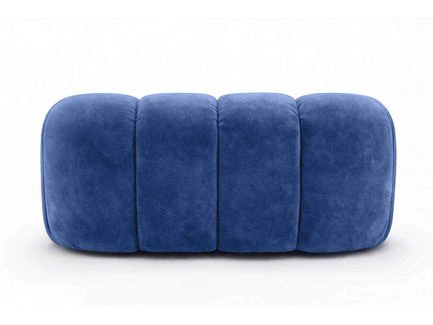 Fauteuil modulaire, tissu velours Bluvel, bleu encre, CROISSANT