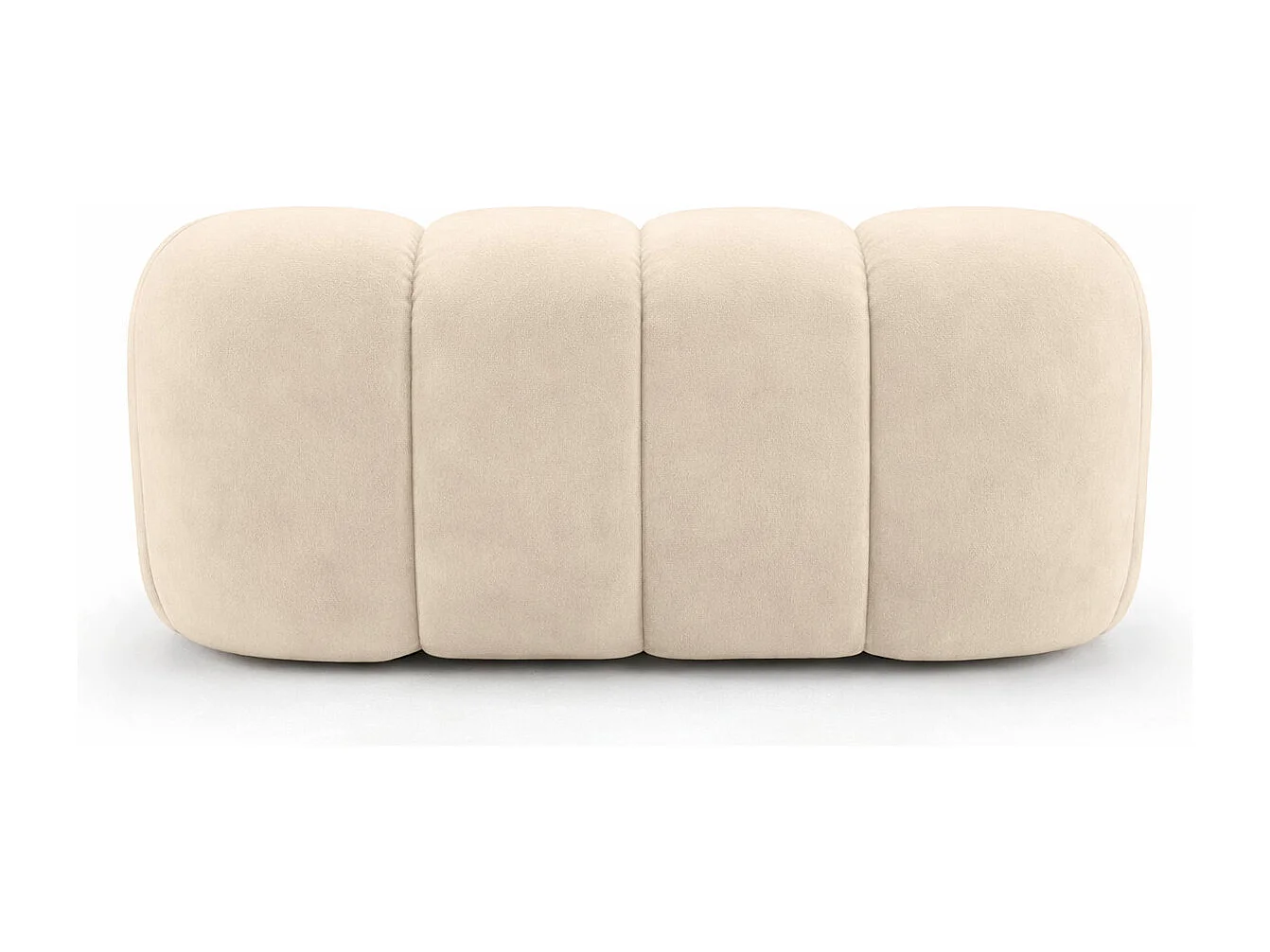 Fauteuil modulaire, tissu velours Bluvel, crème, CROISSANT