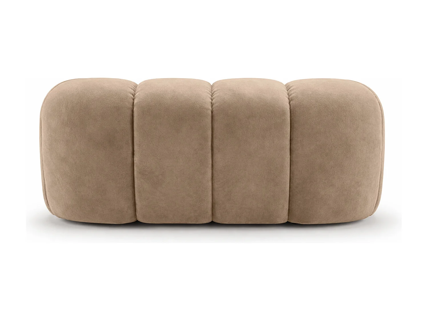 Fauteuil modulaire, tissu velours Bluvel, latte, CROISSANT