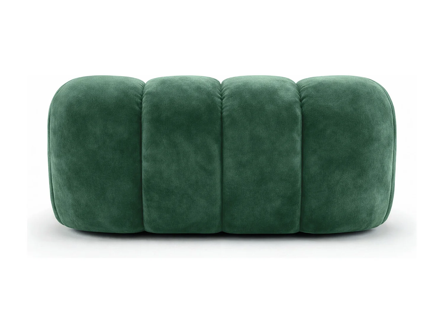 Fauteuil modulaire, tissu velours Bluvel, vert, CROISSANT