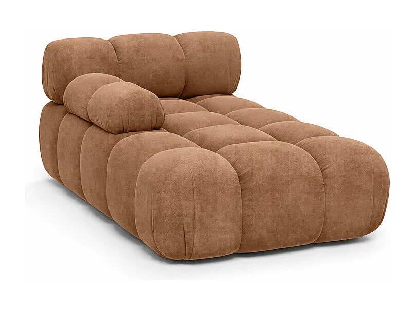 Méridienne modulaire, velours Salvador, Beige foncé, Gauche, Selia