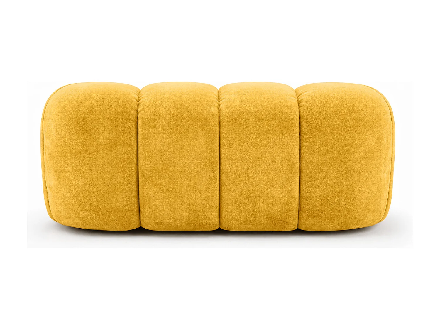 Fauteuil modulaire, tissu velours Bluvel, doré, CROISSANT