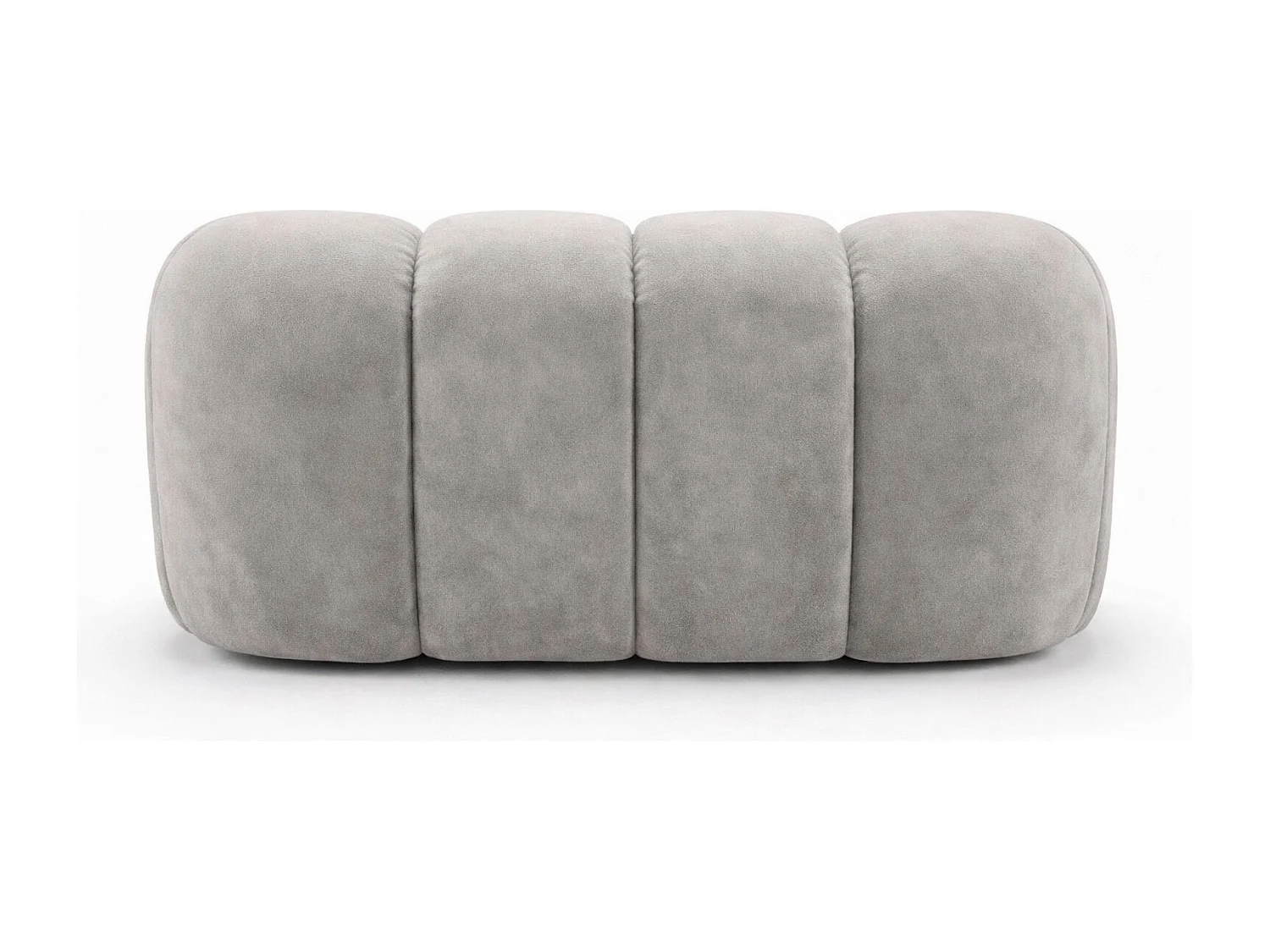 Fauteuil modulaire, tissu velours Bluvel, gris, CROISSANT