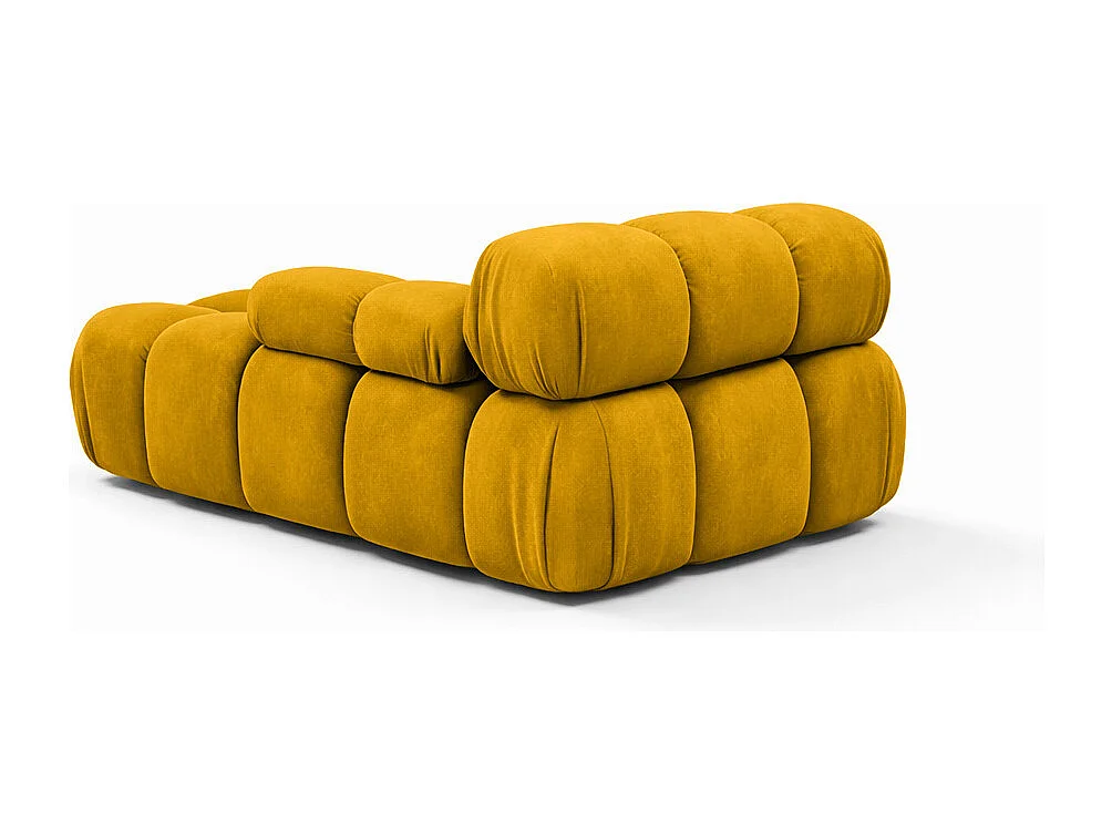 Méridienne modulaire, velours Salvador, Jaune, Gauche, Selia