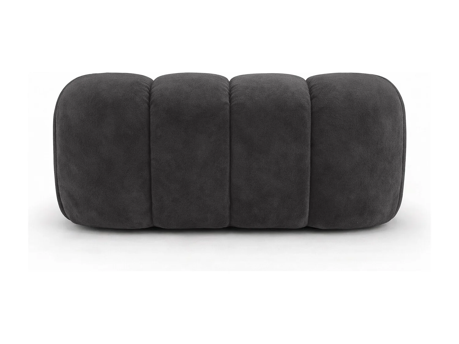 Fauteuil modulaire, tissu velours Bluvel, noir, CROISSANT