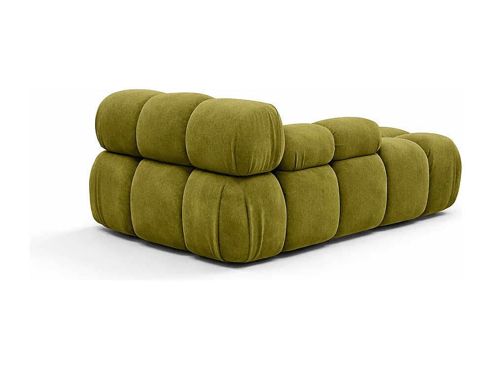 Méridienne modulaire, velours Salvador, Olive, Droite, Selia