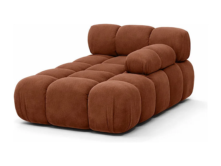 Méridienne modulaire, velours Salvador, Marron foncé, Droite, Selia