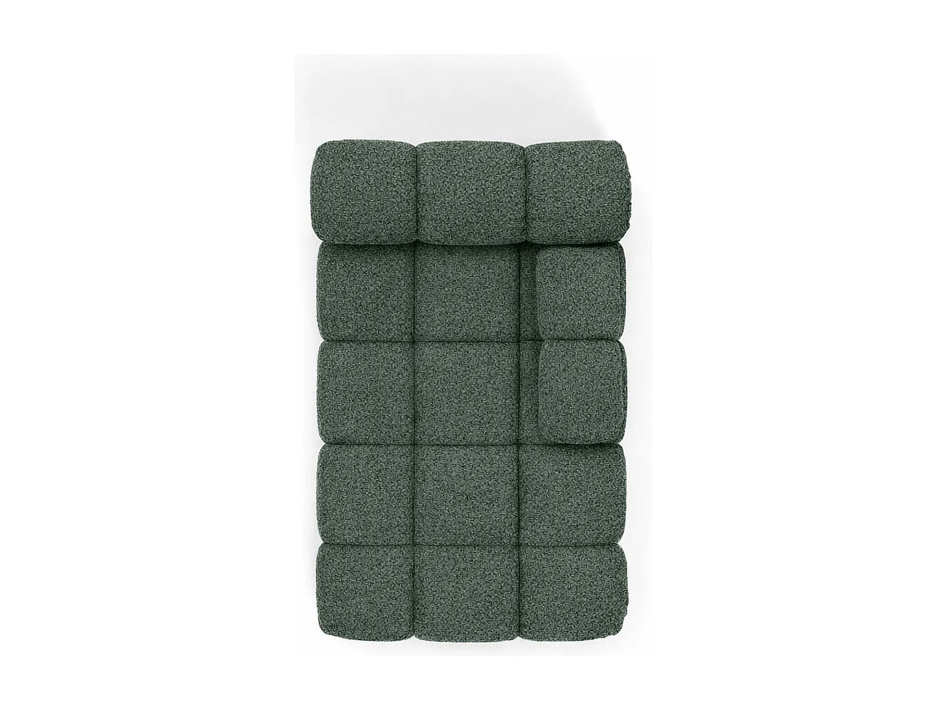 Méridienne modulaire, tissu bouclé Abriamo, Vert foncé, Droite, Selia