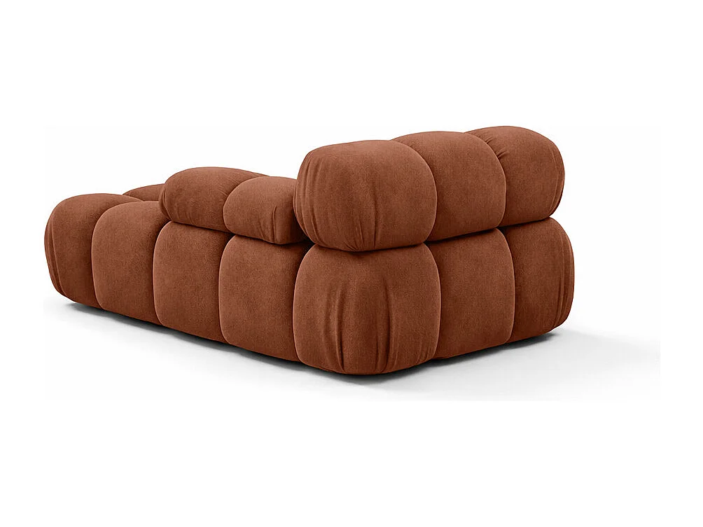 Méridienne modulaire, velours Salvador, Marron foncé, Gauche, Selia