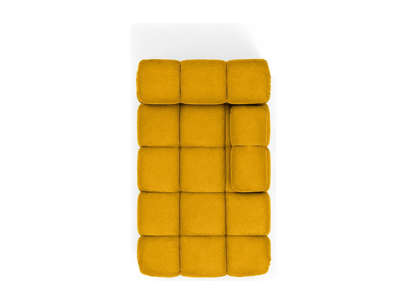 Méridienne modulaire, velours Salvador, Jaune, Droite, Selia