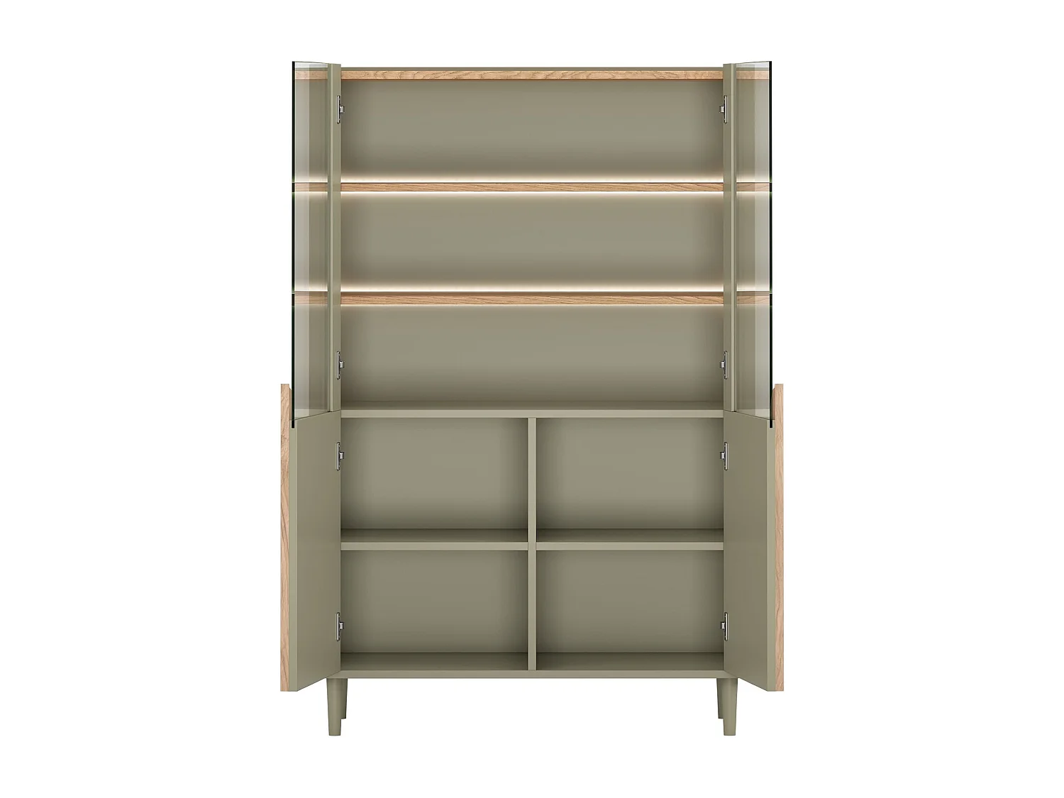 2-türiger Vitrinenschrank