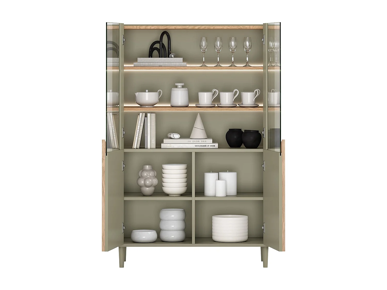 2-türiger Vitrinenschrank