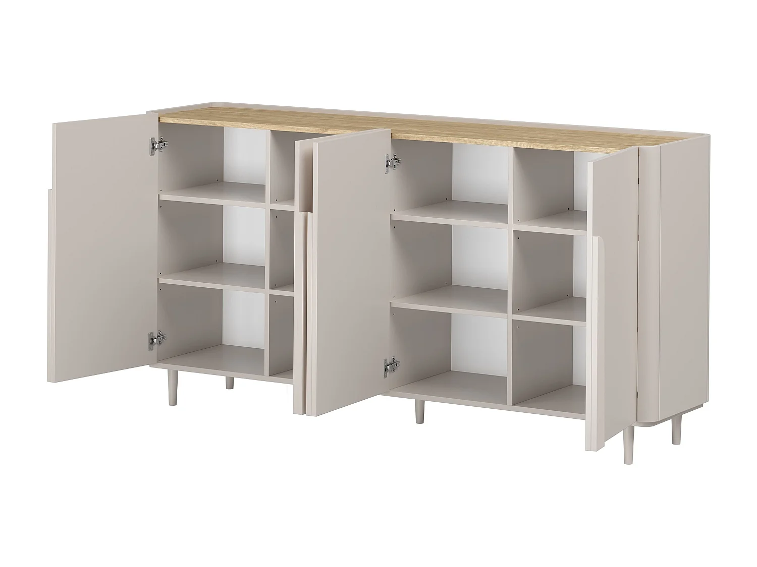 Buffet 4 portes 8 étagères