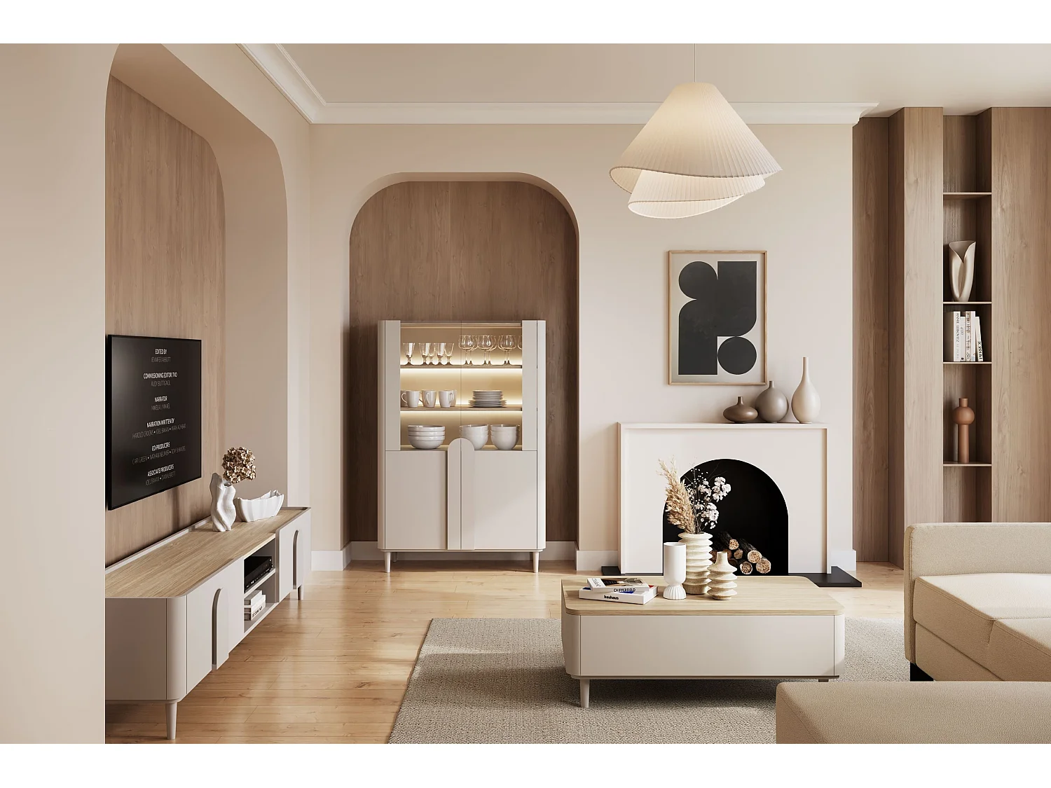 2-türiger Vitrinenschrank