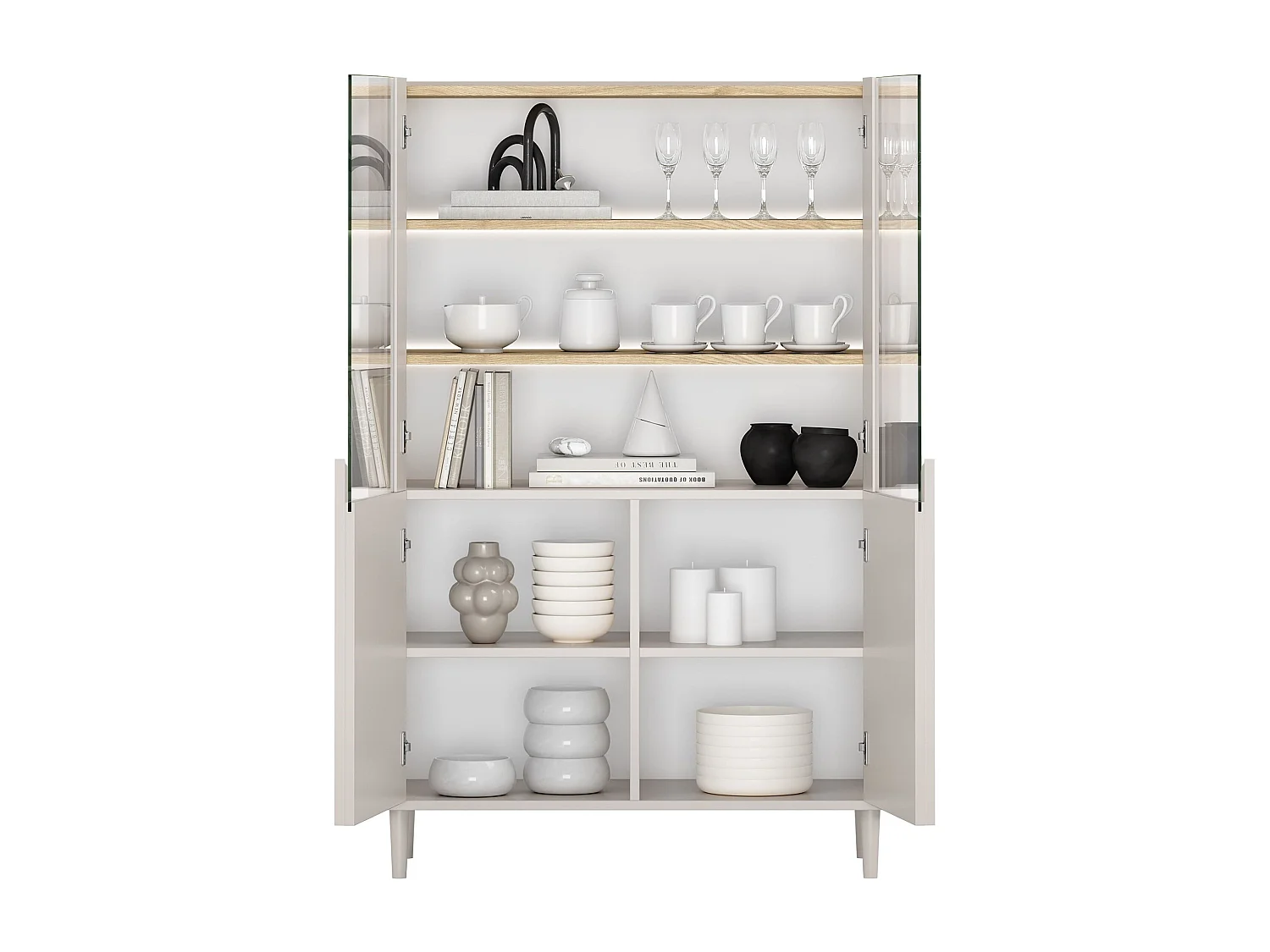 2-türiger Vitrinenschrank