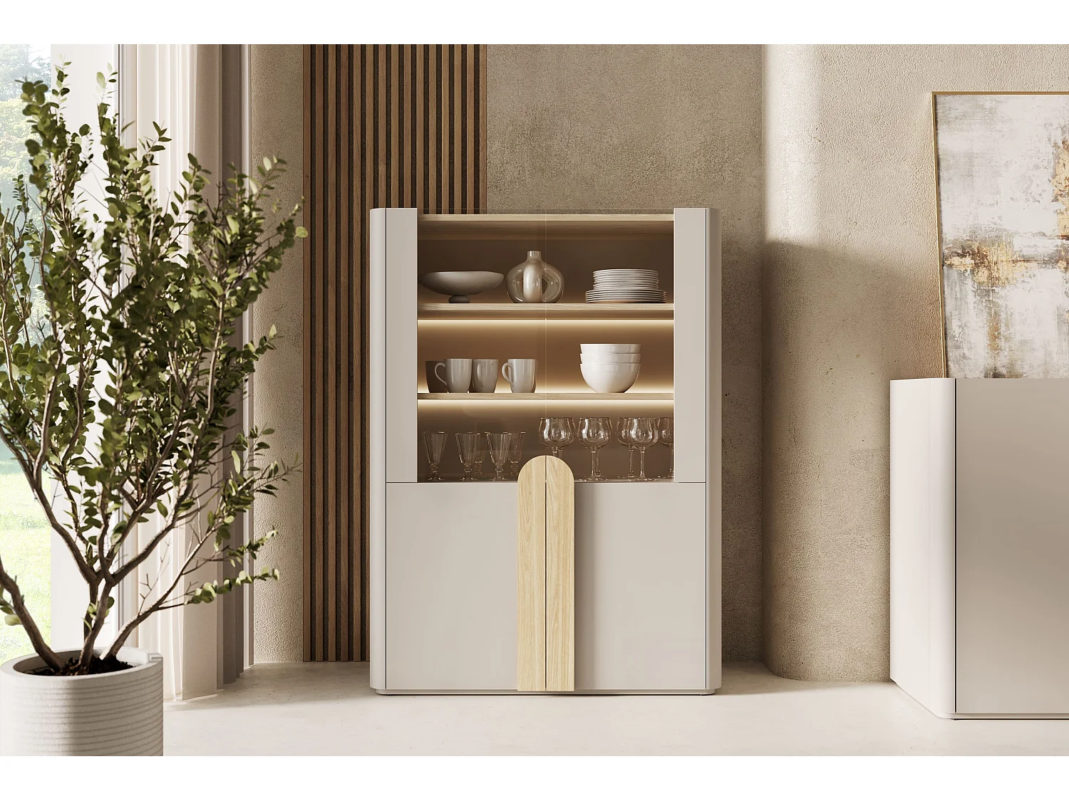 2-türiger Vitrinenschrank