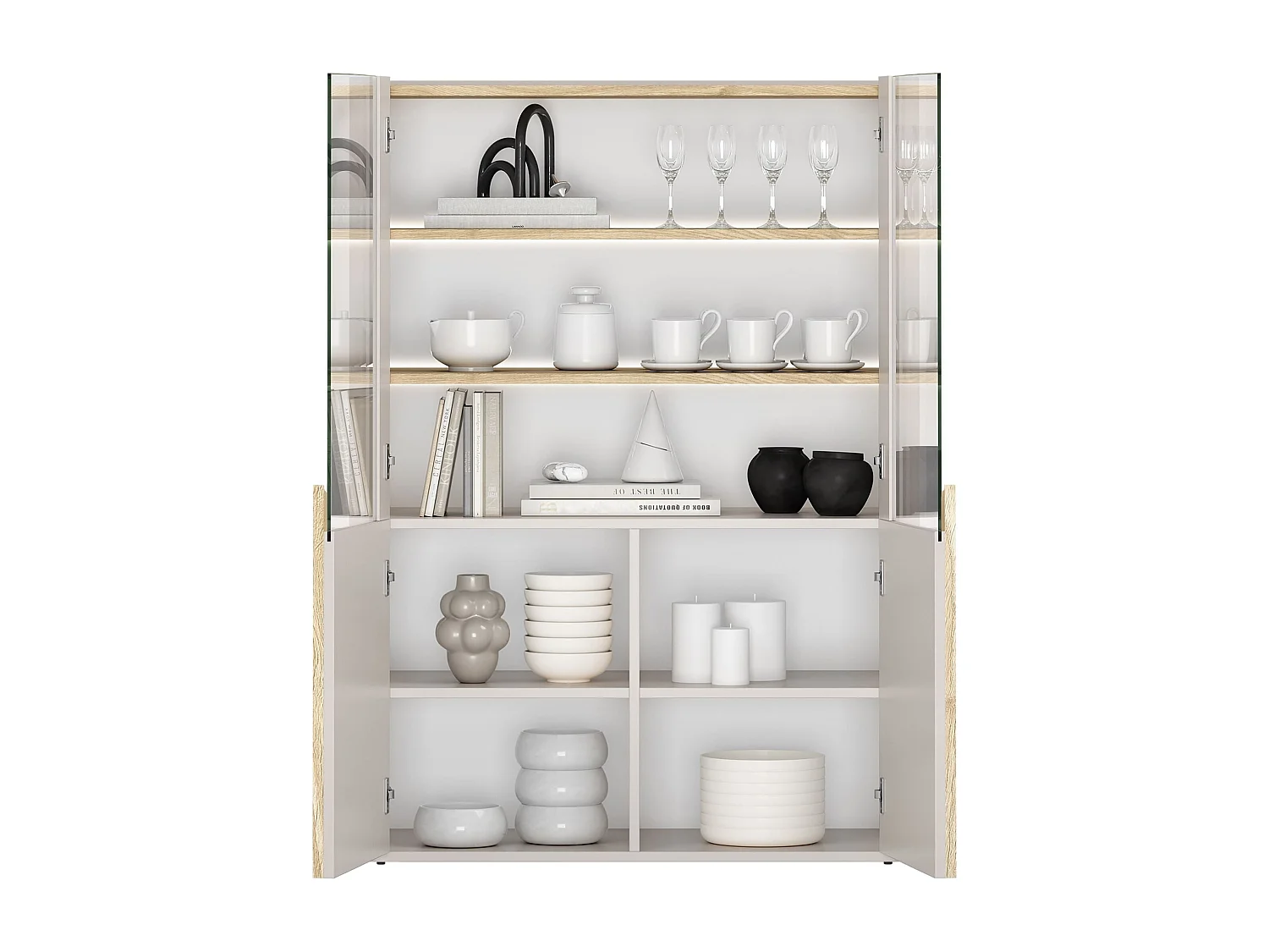 2-türiger Vitrinenschrank